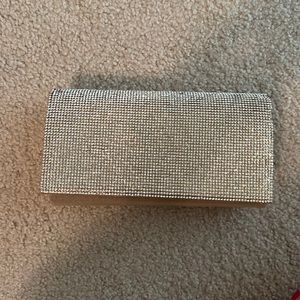 Gold rhinestone clutch
